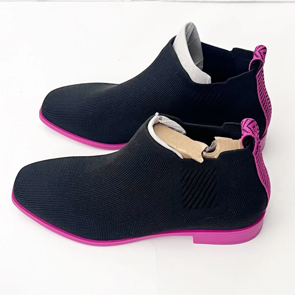 VIVAIA Ryan Pro Black Square Toe Water Repellent Chelsea Ankle Boots 7.5 Comfort